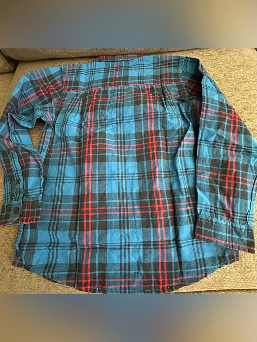 The Children's Place Navy, Blue & Red Plaid Button-Down Shirt